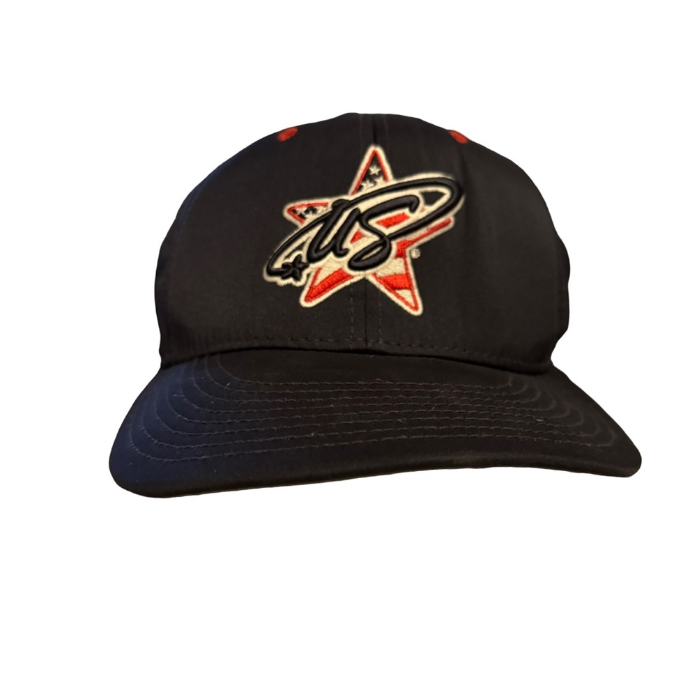 Richardson Pts 30 LG-XL Black Fitted Hat USA on Front